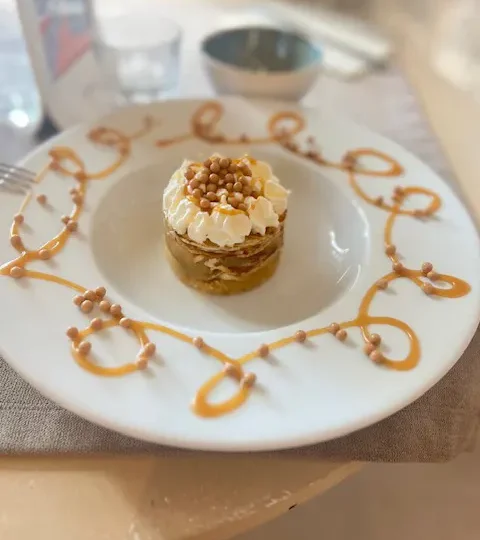 dessert mille feuilles caramel or blanc